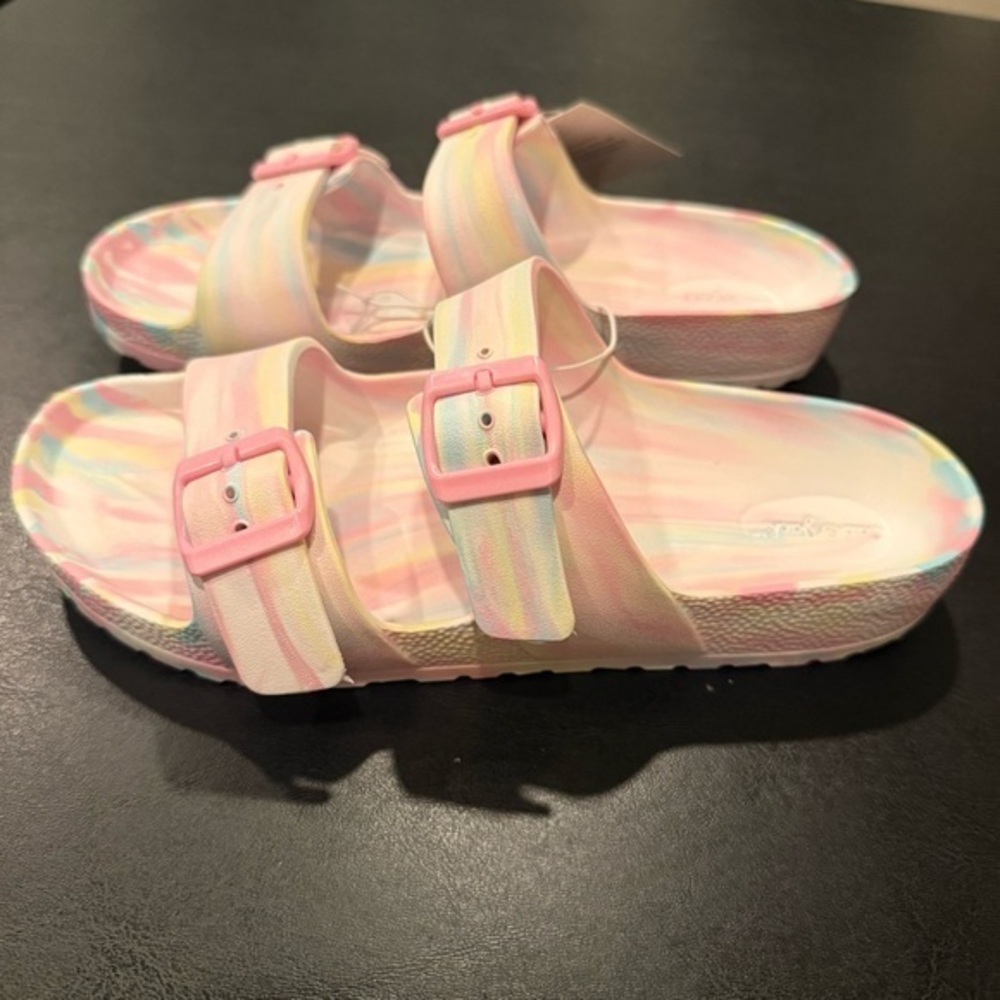 NWT Cat & Jack pastel tie dye sandals